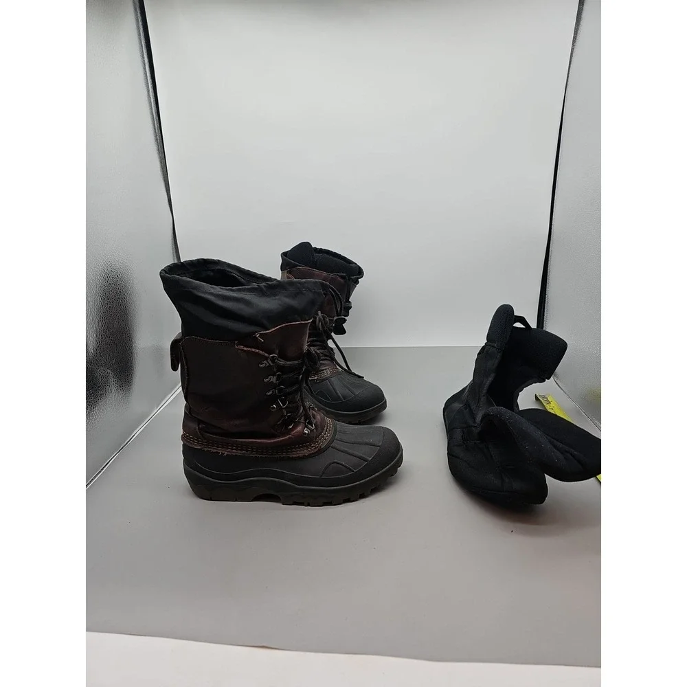 L.L. BEAN Dri Lex Snow Boots Mens 7M Brown Leather Hunting Insulated